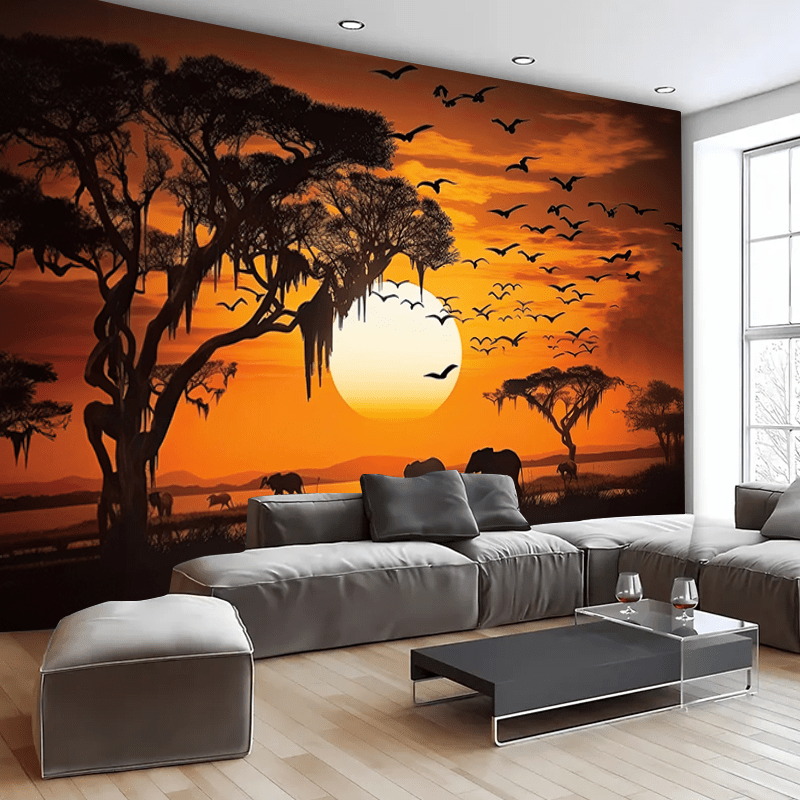 Photography Aesthetic - Serengeti Sunset Safari Tapestry African Savannah