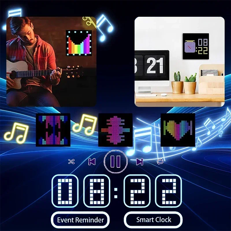Pixel Art Led Panel - LED Pixel Display APP Control Programmable