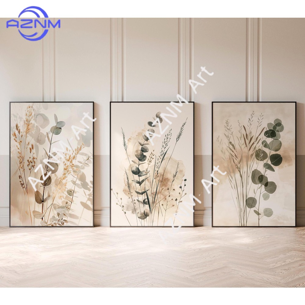 Photography Pose - 1/3PCS ，Botanical Wall Art Set of