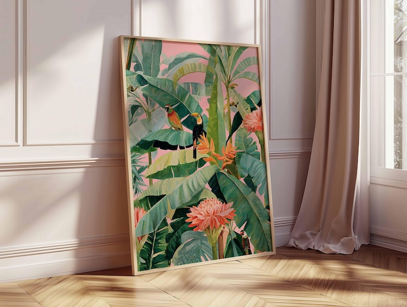 1pc Retro Tropical Canvas Post - đánh giá và giá Photography Pose