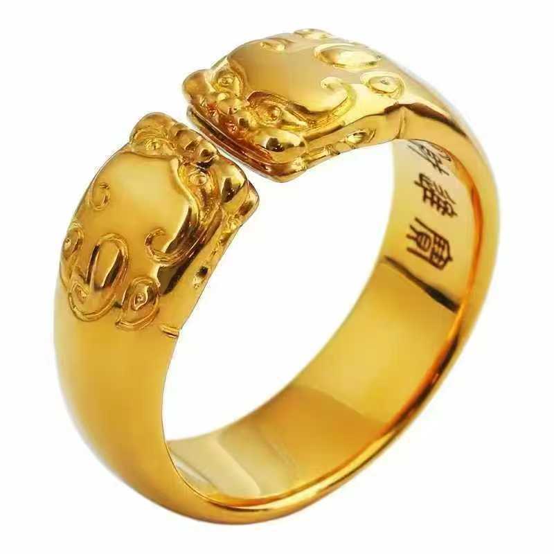 Pixiu Open Ring Couple's 24K G - đánh giá và giá Photography Yellow