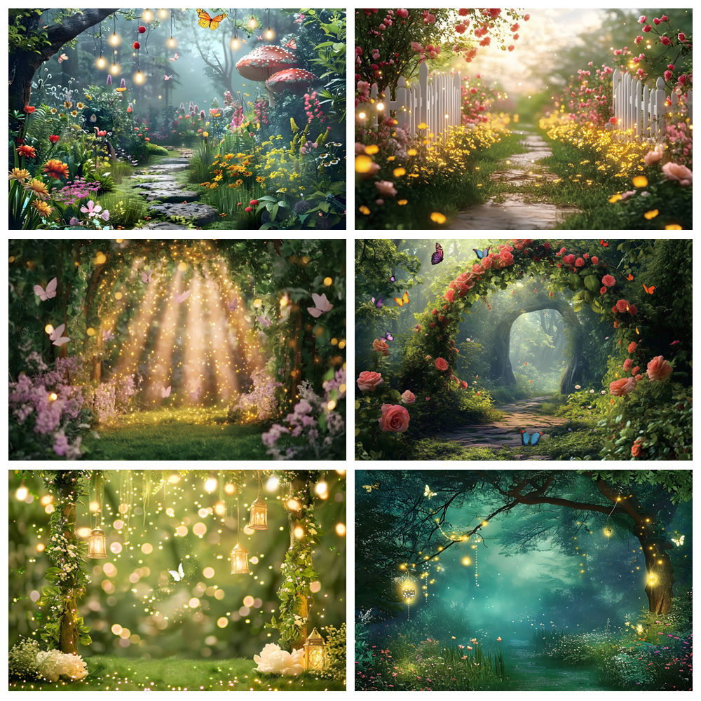 Fairy Tale Garden Backdrop for - đánh giá và giá Photography Natural Lighting