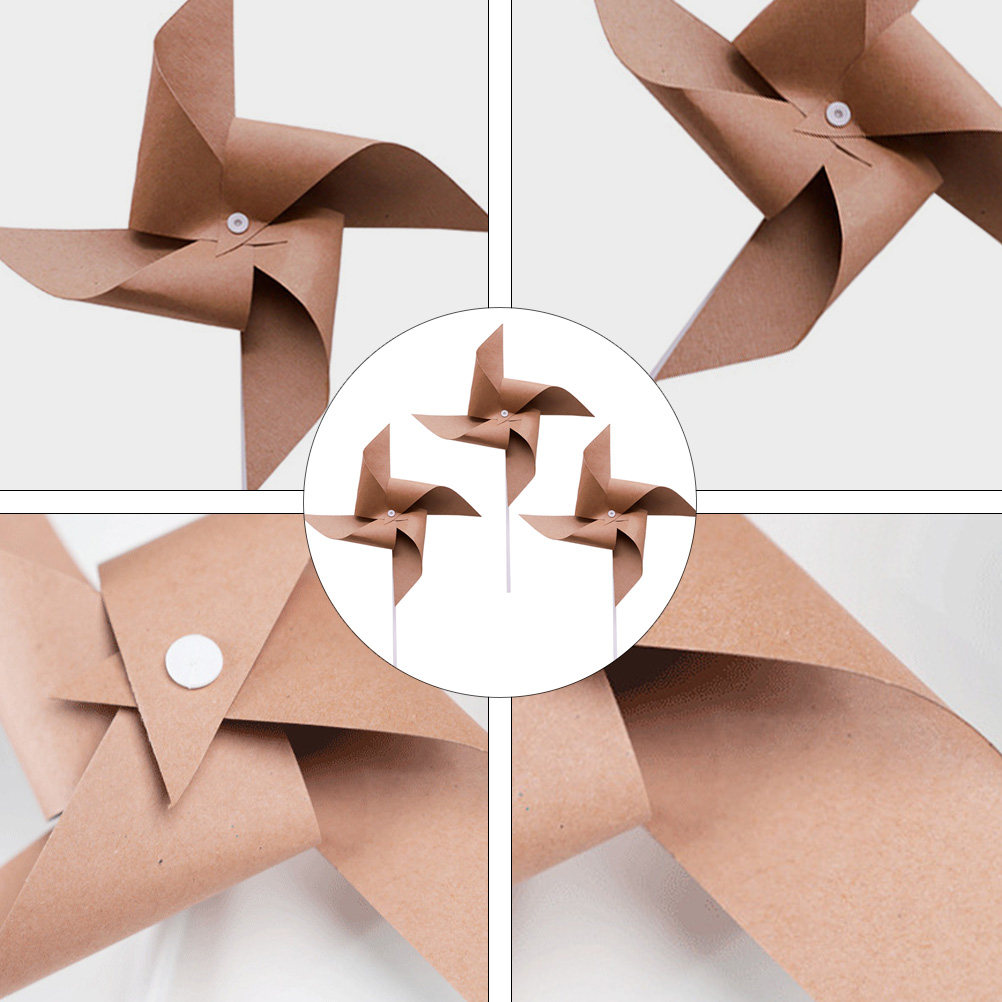 3Pcs Vintage Kraft Paper Windm - đánh giá và giá Photography Vintage Style